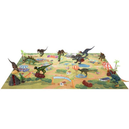 XL 24-delige stoere dinosaurussen set met speelmat