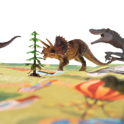 XL 24-delige stoere dinosaurussen set met speelmat