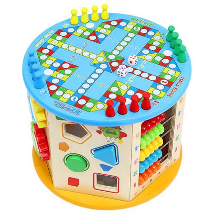 Houten Activiteiten kubus 8-in-1 - Activity Center Baby - Speelkubus - Educatief Speelgoed