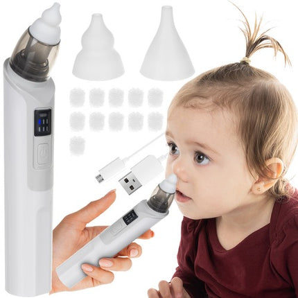 Malatec elektrische neusreiniger/ aspirator voor kinderen wit/grijs