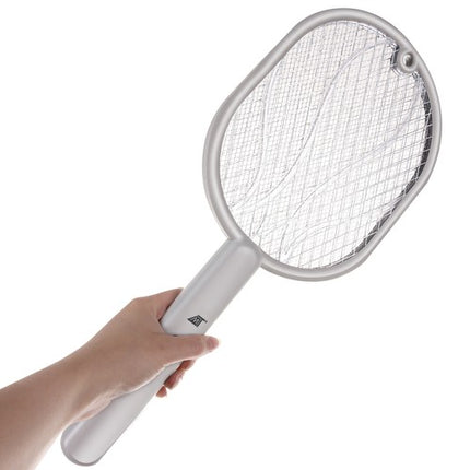 Malatec Oplaadbare UV lamp en elektrische vliegenmepper met standaard en hanger 2 in 1 – grijs