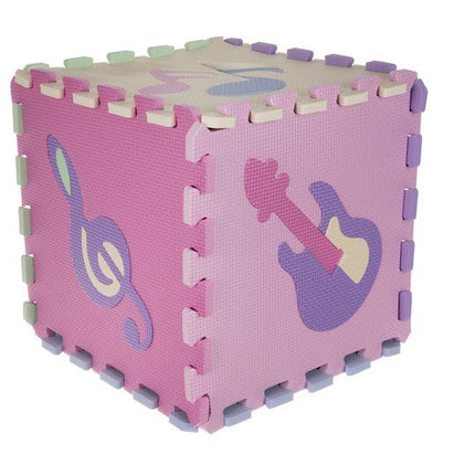 Kruzzel 25-delige foam speelmat/ puzzelmat met randen muziek instrumenten