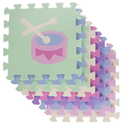 Kruzzel 25-delige foam speelmat/ puzzelmat met randen muziek instrumenten