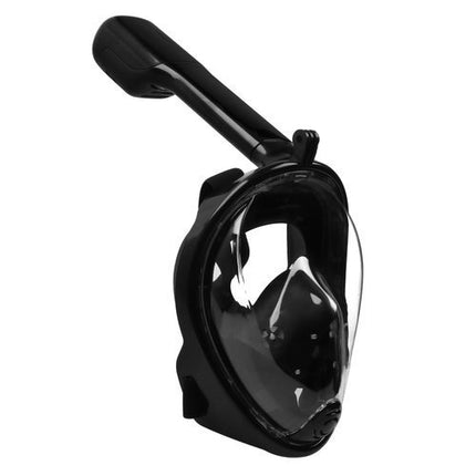 Full face snorkelmasker L/XL met beugel voor sportcamera zwart