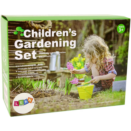 12-delige tuingereedschap set voor kinderen inclusief tas, schep en schort