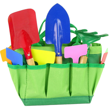 12-delige tuingereedschap set voor kinderen inclusief tas, schep en schort