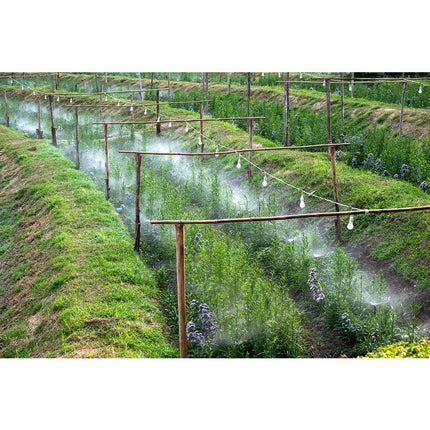 Malatec Vernevelaar 10 meter Tuin Verneveling Slang Nevelsproeier Vernevelingsysteem - Voor Waterverneveling In De Tuin - Terras Koeling - Water Vernevelingssysteem - Nevelslang - Verfrisser