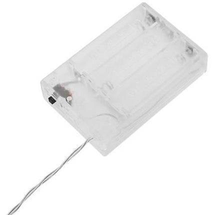 Retro Lichtsnoer lichtslinger LED met 20 lampen op batterijen 5.2m warm witte kleur