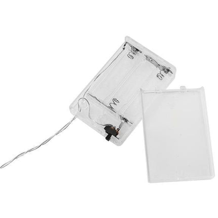 Retro Lichtsnoer lichtslinger LED met 20 lampen op batterijen 5.2m warm witte kleur