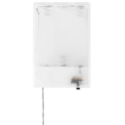 Retro Lichtsnoer lichtslinger LED met 20 lampen op batterijen 5.2m warm witte kleur