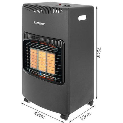 Kaminer gaskachel met 3 regelbare warmtestanden inclusief slang en klemmen