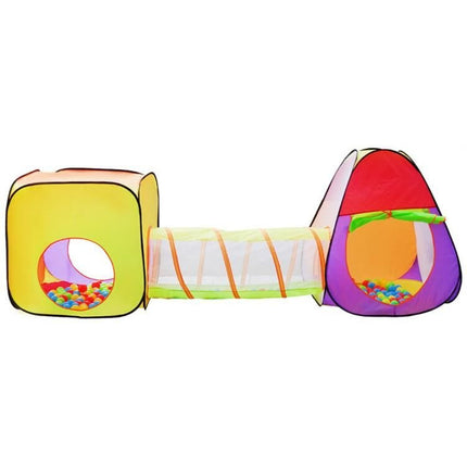 Malatec Iglo kindertent met tunnel + 200 ballen + tas - speeltent - ballenbak - speelhuis