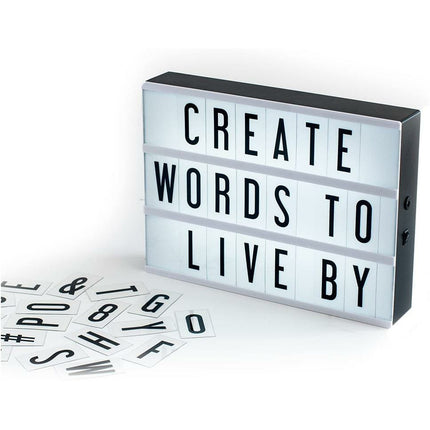 Letterbak met licht / lightbox / lichtbox woondecoratie 30 x 22 x 4.5cm