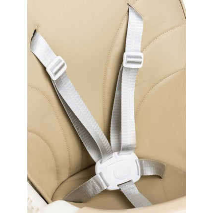 Kruzzel 3 in 1 kinderstoel met 5 punts veiligheidsgordel - feeding chair - beige