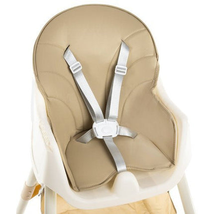 Kruzzel 3 in 1 kinderstoel met 5 punts veiligheidsgordel - feeding chair - beige