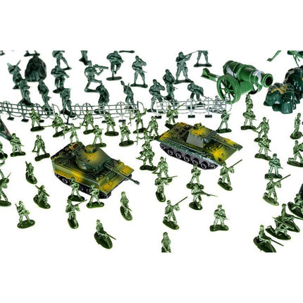 XXL Leger speelset 300 stuks incl tanks, vliegtuigen en gebouwen - Soldaten speelgoed - Soldaat set
