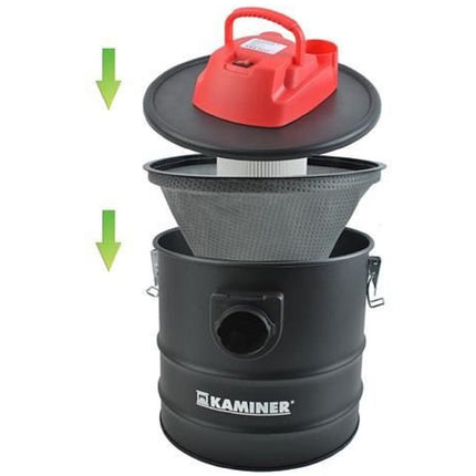 Multifunctionele kachel aszuiger of pelletkachel stofzuiger zakloos 18L 1200Watt