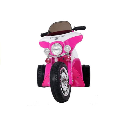 Elektrische politie chopper - trike - motor voor kinderen tot 25kg max 1-3 km/h roze
