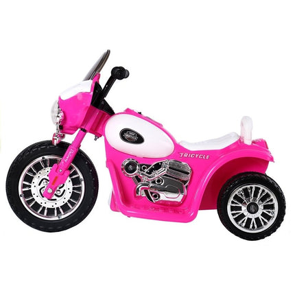 Elektrische politie chopper - trike - motor voor kinderen tot 25kg max 1-3 km/h roze