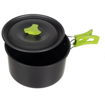 Camping Outdoor Kookset 17-delig inclusief fluitketel Camping Servies en Pannen Pannenset Keukengerei - Opvouwbaar & licht - Ideaal voor reizen, festival, wandelen, camping