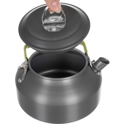 Camping Outdoor Kookset 17-delig inclusief fluitketel Camping Servies en Pannen Pannenset Keukengerei - Opvouwbaar & licht - Ideaal voor reizen, festival, wandelen, camping