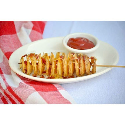 Potato twister spiraal aardappelsnijder / chips maker RVS rood