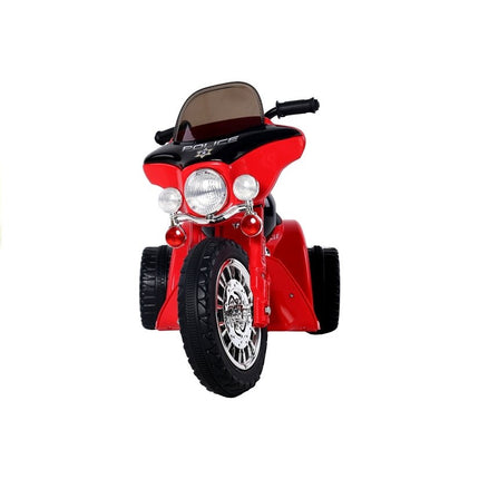 Elektrische politie chopper - trike - motor voor kinderen tot 25kg max 1-3 km/h rood
