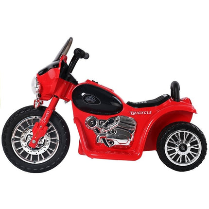Elektrische politie chopper - trike - motor voor kinderen tot 25kg max 1-3 km/h rood