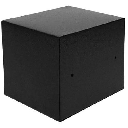 Mechanische stalen kluis met sleutels 23 x 17 x 17cm zwart