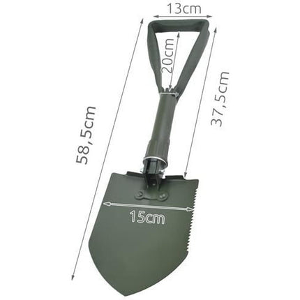 Opvouwbare multifunctionele camping folding survival schop 58,5 x 15 cm
