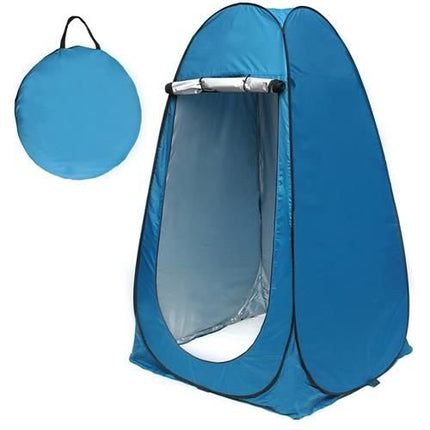 4 in 1 Pop-up douchetent voor omkleden, douchen, toilet en opslag 190 x 110 x 110 cm blauw