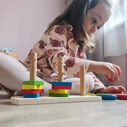 Kruzzel houten blokken sorteerder puzzel voor kinderen 7 x 22.5 x 11.5 cm