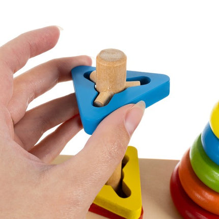 Kruzzel houten blokken sorteerder puzzel voor kinderen 7 x 22.5 x 11.5 cm