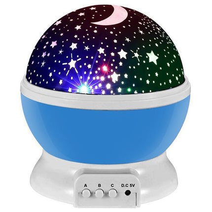 Star master dream 360° roterende projector lamp / nachtlamp met sterren blauw