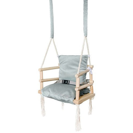 Luxe houten 3 in 1 licht grijze meegroei baby schommel en Kinder schommel – Baby swing – Schommel die meegroeit met je kindje - Schommelstoel - Schommels - handgemaakt