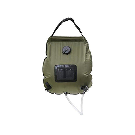 Camping douche waterzak met temperatuurmeter legergroen 20L