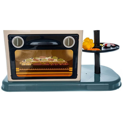 Luxe kunststof speelgoed keuken 43-delig met licht, geluid, stoom en water - Met gratis accessoires 72 x 51.5 x 23.5 cm blauw
