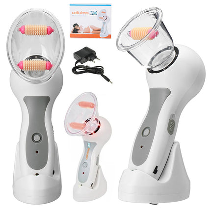 Vacuum massager anti cellulitis met LED - Cupping effect - Wit
