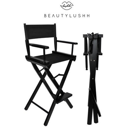 Beautylushh professionele hoge make-up / regisseurs stoel verstelbaar 116 cm zwart