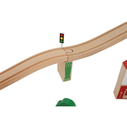 Kruzzel Houten Speelgoed treinset 88 delig met elektrische Trein - Treinspeelgoed