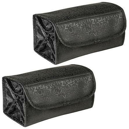 Roll-N-Go compacte cosmetica tas/toilettas voor op reis met 4 aparte vakken zwart