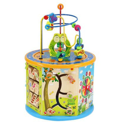 Houten Activiteiten kubus 8-in-1 - Activity Center Baby - Speelkubus - Educatief Speelgoed