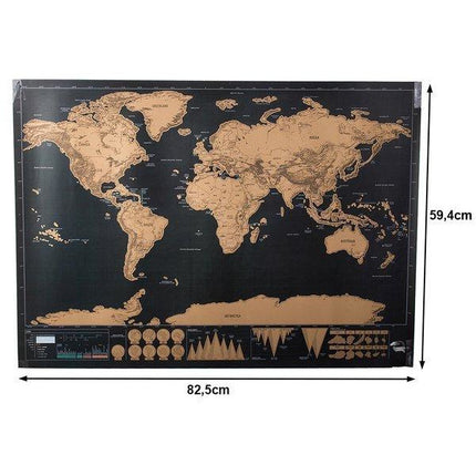 Scratch map deluxe edition wereldkaart 82.5 x 59.4 cm