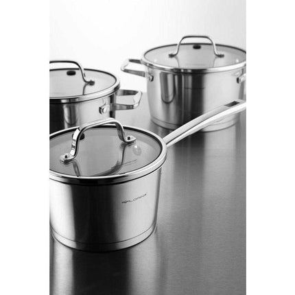 Florina Professional 8 delige pannenset RVS - geschikt voor inductie - kookpannenset.nl