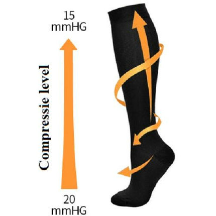Premium medic compressiekousen tegen vermoeide benen - Sportsokken - Compressie sokken - Maat 41-45 L/XL