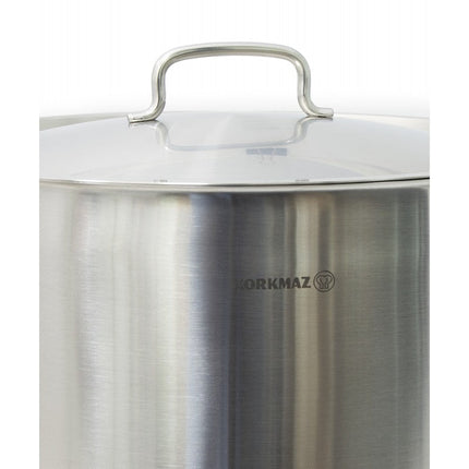Korkmaz Gastro Proline RVS XXL kookpan/soeppan groot 26L 32 x 32 cm