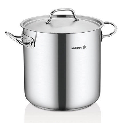 Korkmaz Gastro Proline RVS XXL kookpan/soeppan groot 26L 32 x 32 cm