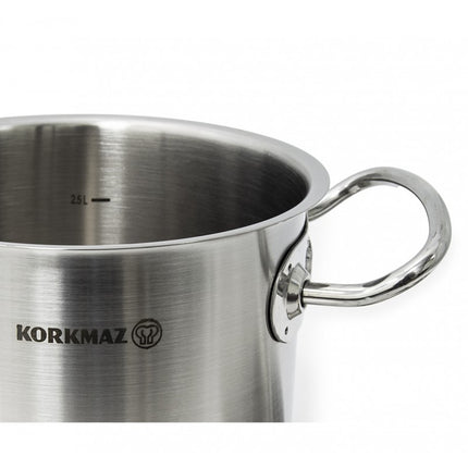 Korkmaz Gastro Proline RVS hoge kookpan 6L 20 x 20 cm