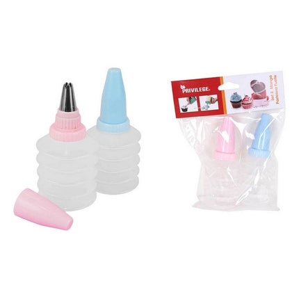Privilege spuitzak plastic 2-delig roze/blauw
