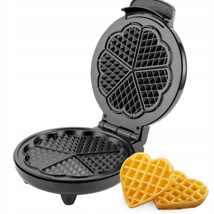 Botti Betsy Wafelmaker hartvormig 1000W zwart
